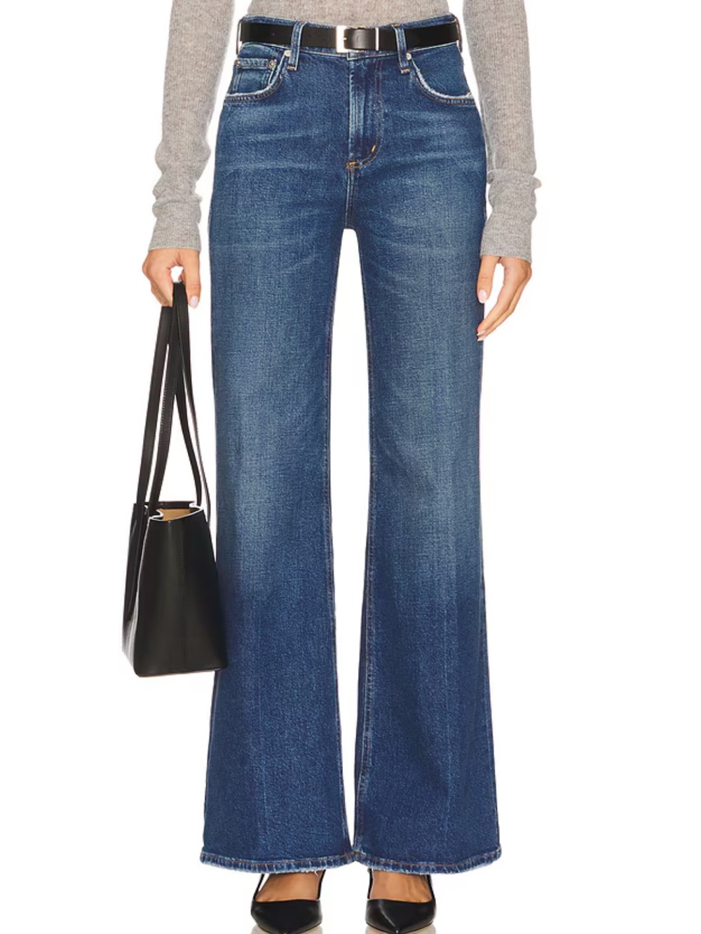 NWT Citizens of Humanity Kimberly 70s Petite Flare Jean Cruise Medium Dark Wash